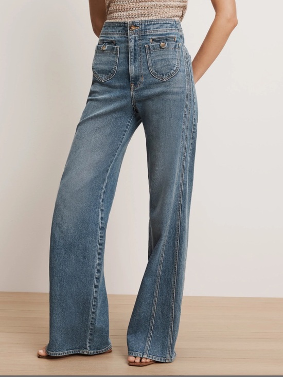Veronica Beard Denim - Veronica Beard Taylor Godet Wide-Leg Jeans